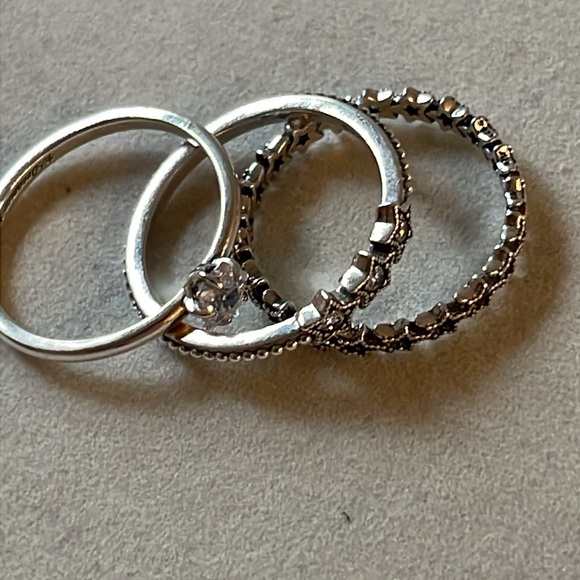 Pandora rings (celestial stars, asymmetric stars band, celestial sparkling star) - Picture 8 of 8